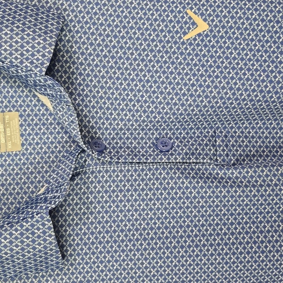 Callaway Opti-Dri Men's XXL Blue Polo Shirt Geometric - Picture 4 of 7